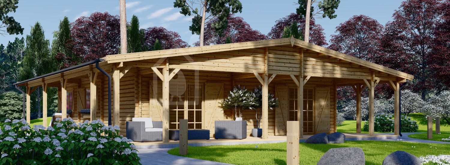 Holzhaus CARLOTA S (58 mm), 90 m² visualization 1