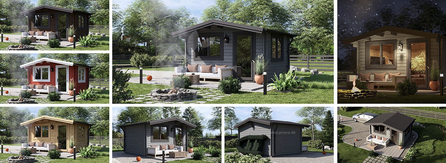 Gartenhaus aus Holz DREUX (34 mm), 4x3 m, 12 m² visualization 1