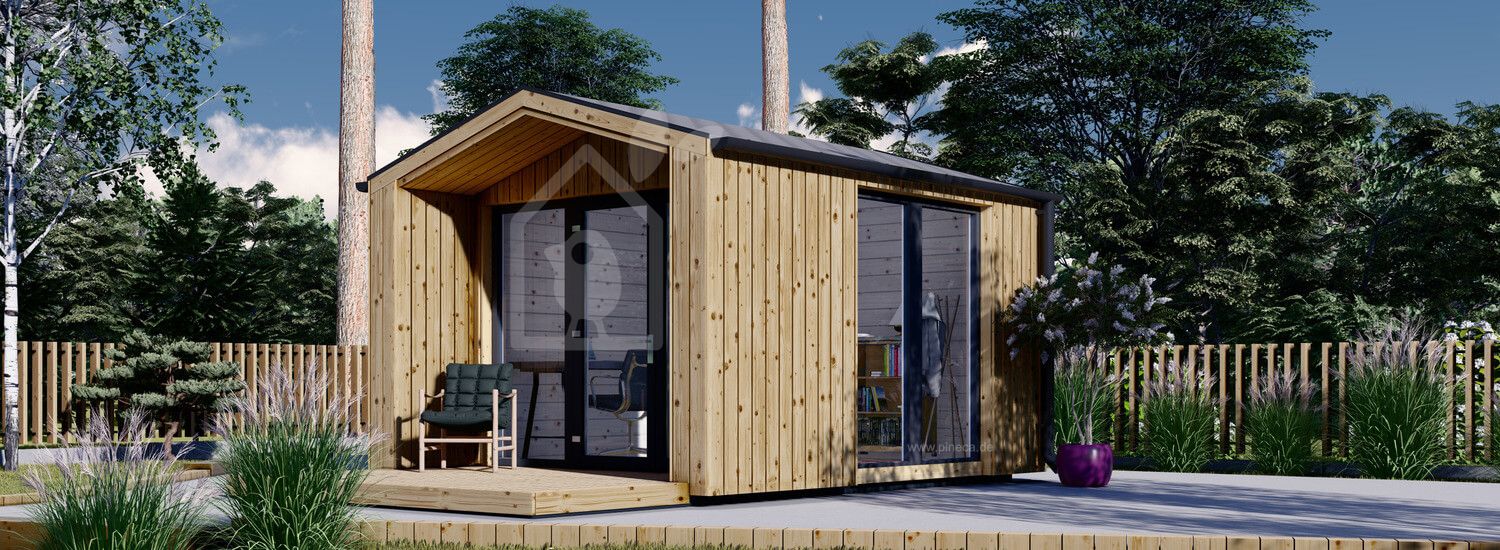 Gartenhaus aus Holz PIA (Isoliert, 34 mm + Holzverschalung), 3x3 m, 9 m² visualization 1
