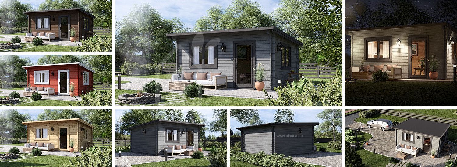 Gartenhaus aus Holz DREUX F (34 mm), 5x4 m, 18 m² visualization 1