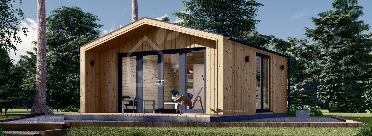 Gartenhaus aus Holz PIA S (34 mm + Holzverschalung), 5x5 m, 25 m² visualization 1