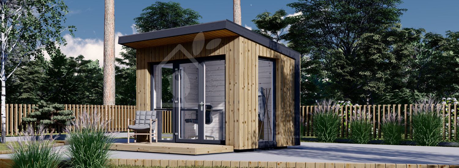 Gartenhaus aus Holz EVELIN (34 mm + Holzverschalung), 3x2 m, 6 m² visualization 1