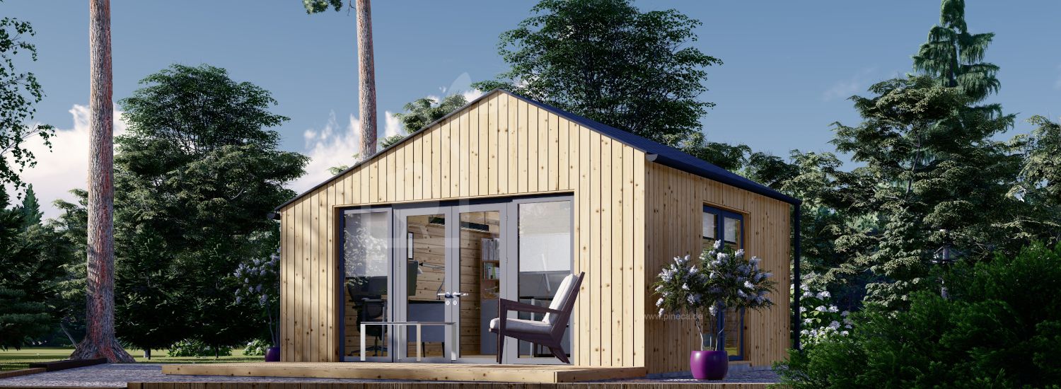 Gartenhaus aus Holz TONIA (34 mm + Holzverschalung), 5x5 m, 25 m² visualization 1