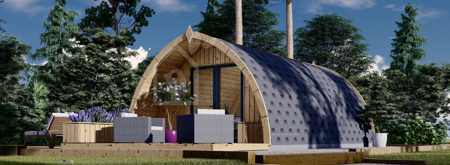 Gartenhaus aus Holz BRETA (44 mm), 4x6 m, 24 m² visualization 1
