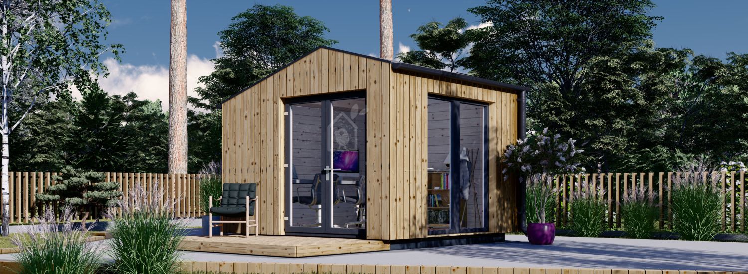 Gartenhaus aus Holz TONIA (34 mm + Holzverschalung), 3x3 m, 9 m² visualization 1