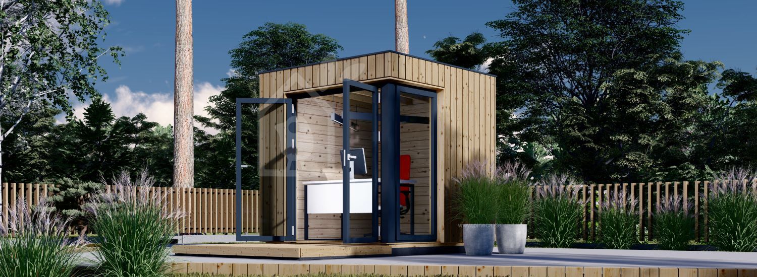 Gartenhaus aus Holz PREMIUM (Isoliert, 34 mm + Holzverschalung), 2x2 m, 4 m² visualization 1