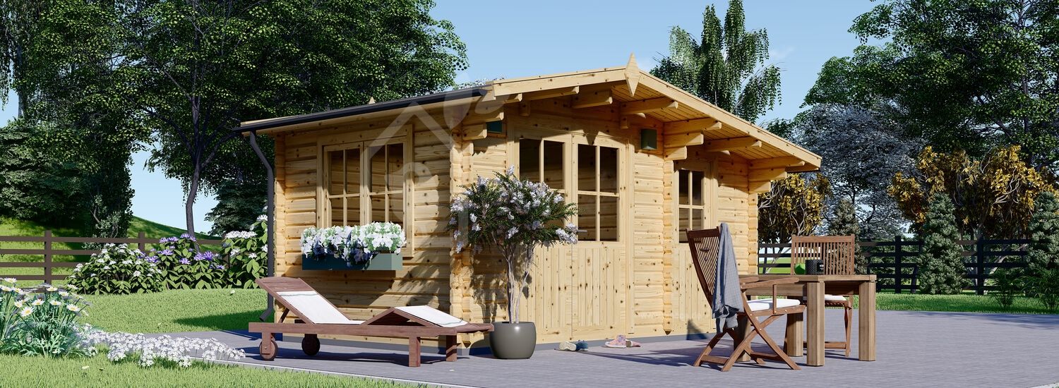 Gartenhaus aus Holz BENINGTON (34 mm), 4,5x3 m, 13 m² visualization 1