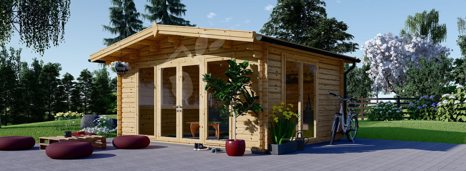 Gartenhaus aus Holz MARTA (66 mm), 5x4 m, 20 m² visualization 1
