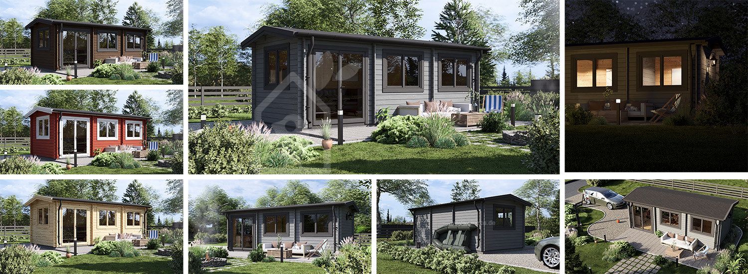 Gartenhaus aus Holz ELEONORA (34 mm), 6.6x3 m, 18 m² visualization 1