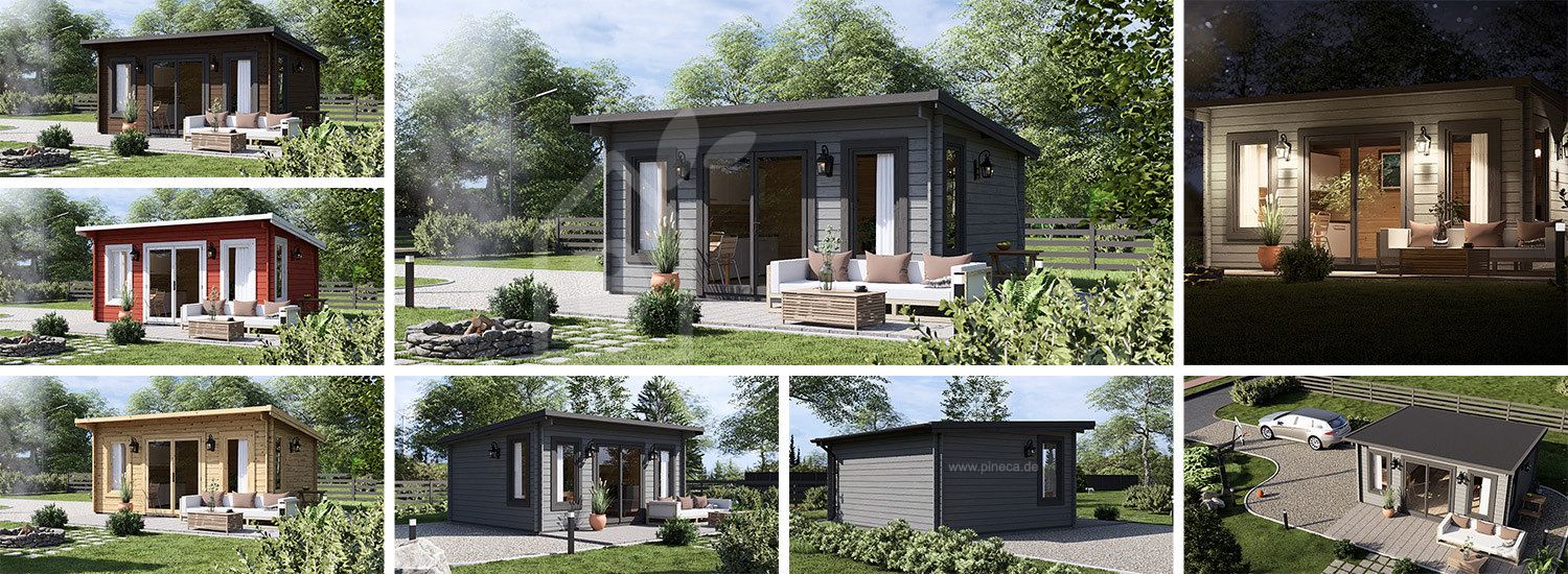 Gartenhaus aus Holz ESSEX (34 mm), 5x4 m, 18 m² visualization 1