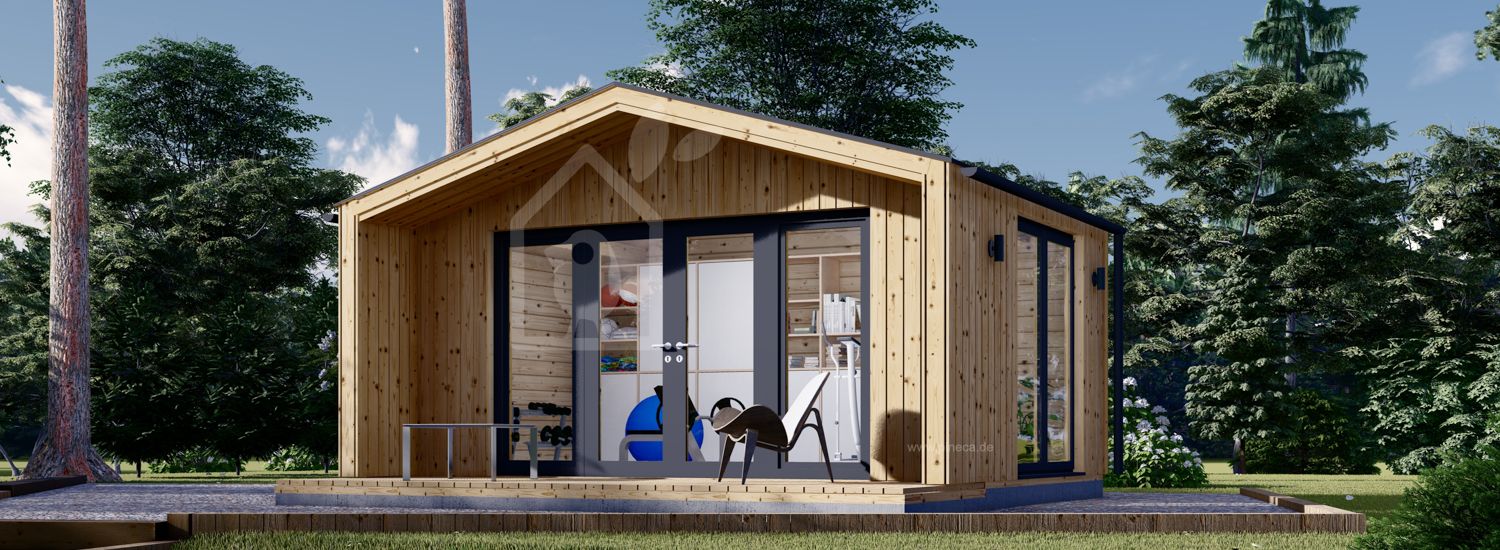 Gartenhaus aus Holz PIA (34 mm + Holzverschalung), 5x3 m, 15 m² visualization 1