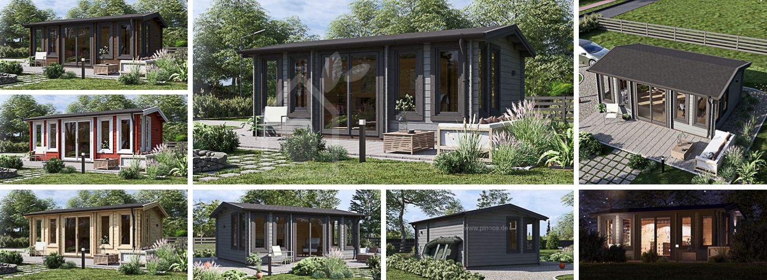 Gartenhaus aus Holz DEVON (34 mm), 6x4 m, 24 m² visualization 1