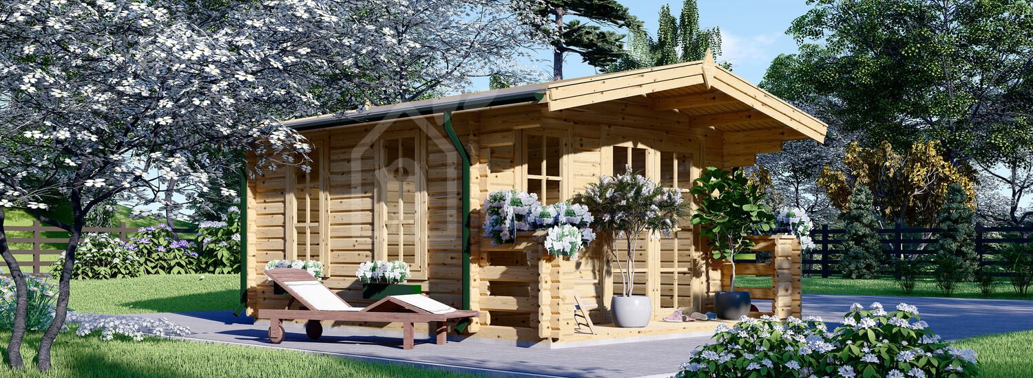 Gartenhaus aus Holz KING (34 mm), 4x5 m, 20 m² visualization 1