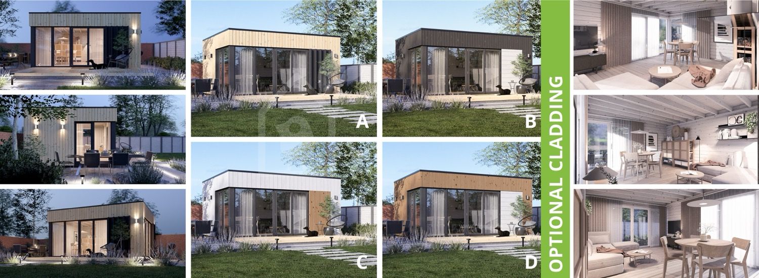Gartenhaus aus Holz PREMIUM (34 mm + Holzverschalung), 5x4 m, 18 m² visualization 1