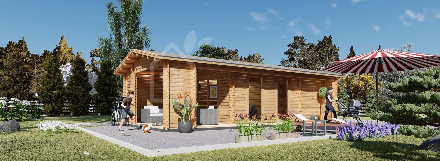Kleines Holzhaus ANNA (34 mm), 20 m² + 16 m² Terrasse visualization 1