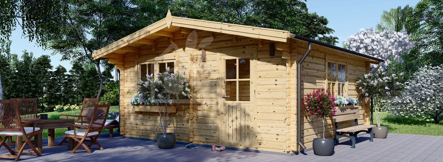 Gartenhaus aus Holz DREUX (44 mm), 5x5 m, 25 m² visualization 1