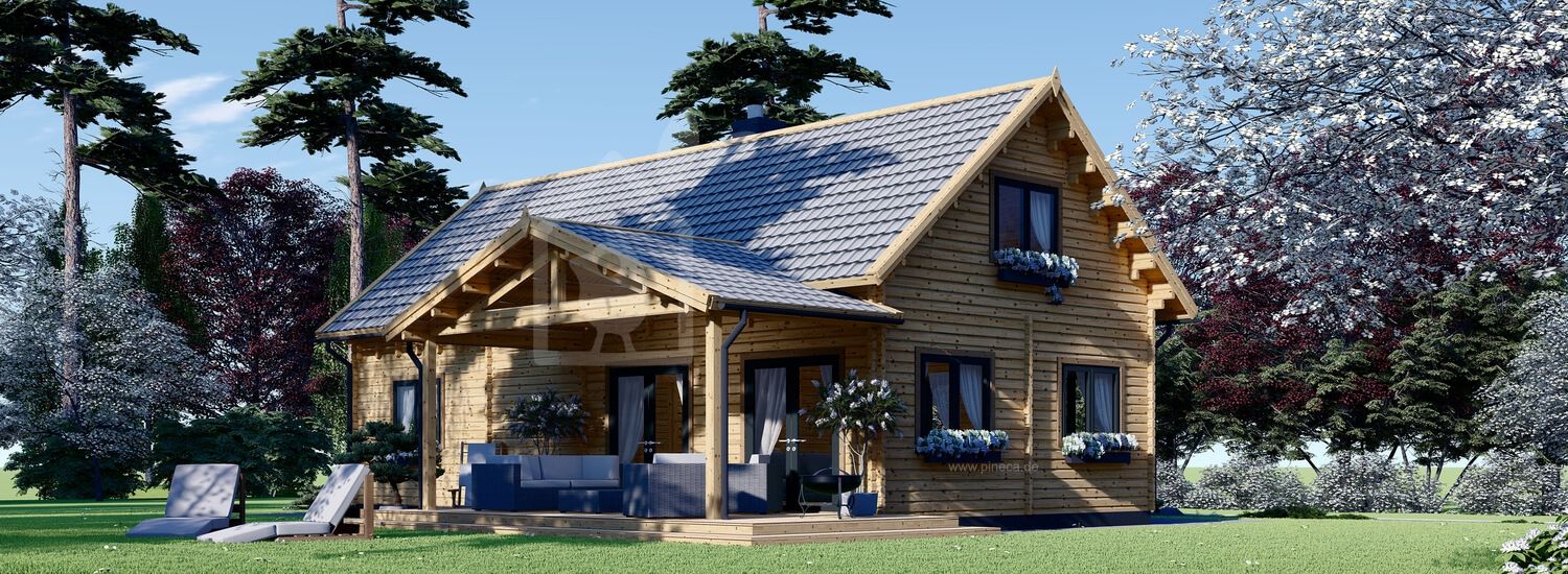 B-Ware: Holzhaus VERA S (66 mm), 132 m² + 13.5 m² Terrasse visualization 1