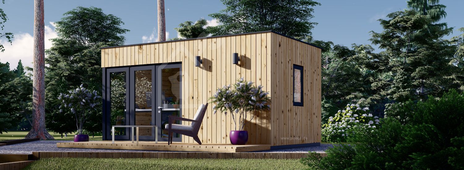 Gartenhaus aus Holz PREMIUM (Extra Isoliert, 34 mm + Holzverschalung), 5x3 m, 15 m² visualization 1
