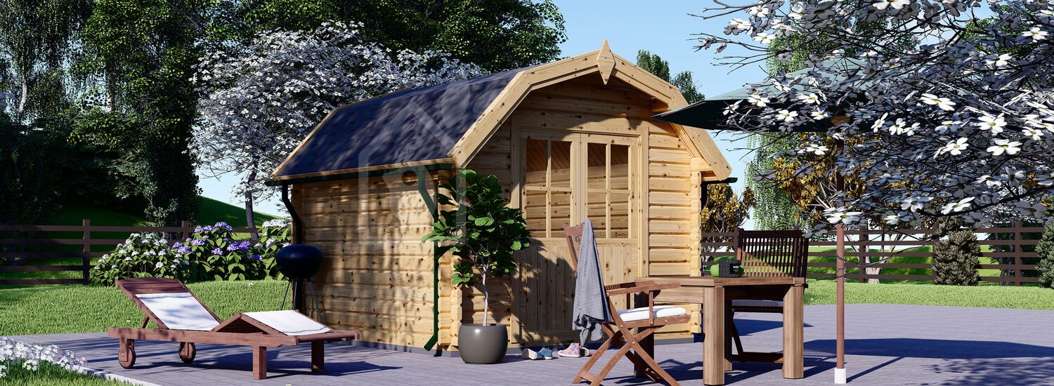 Gartenhaus aus Holz ORLANDO (34 mm), 3x3 m, 9 m² visualization 1