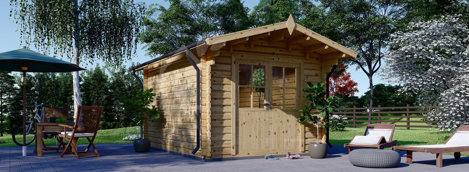Gartenhaus aus Holz PETER (34 mm), 3x3 m, 9 m² visualization 1