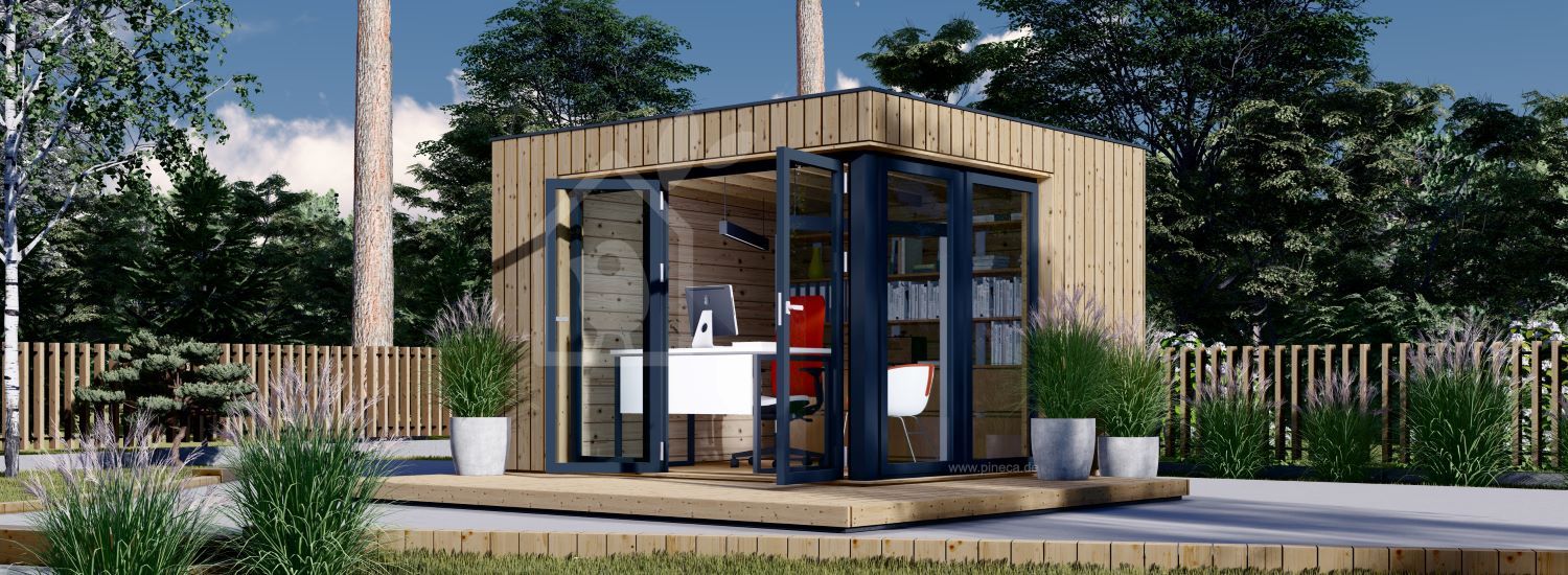 Gartenhaus aus Holz PREMIUM (34 mm + Holzverschalung), 3x3 m, 9 m² visualization 1