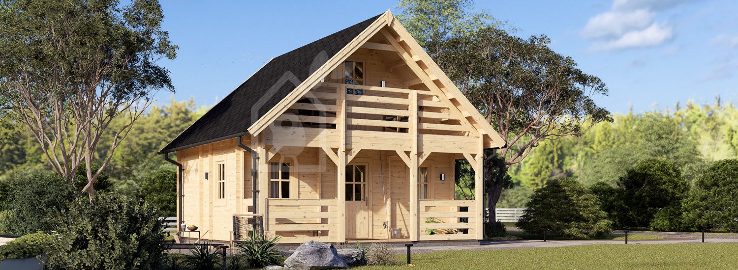 Holzhaus LIVINGTON S (44 mm), 50 m² visualization 1