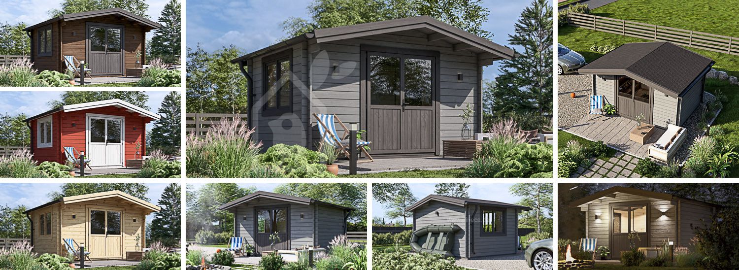 Gartenhaus aus Holz RENNES (34 mm), 4x3 m, 12 m² visualization 1