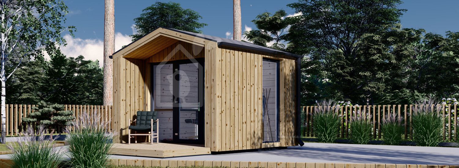 Gartenhaus aus Holz PIA (Isoliert, 34 mm + Holzverschalung), 3x2 m, 6 m² visualization 1
