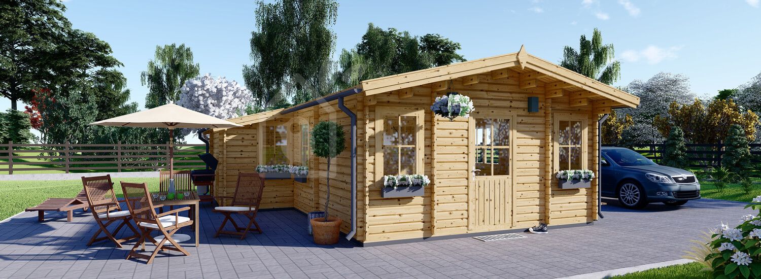Holzhaus DIJON (44 mm), 44 m² visualization 1