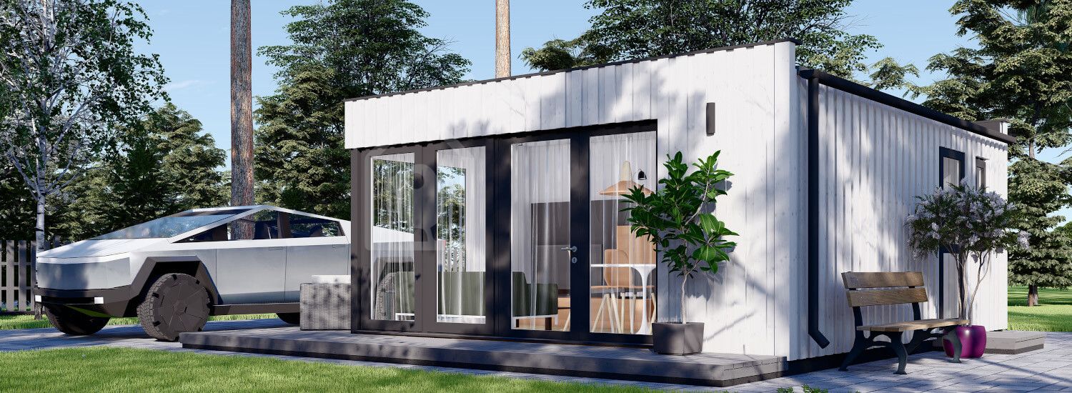 Kleines Holzhaus zum Wohnen ELON (Isoliert, SIP-Paneele), 6x5 m, 30 m² visualization 1