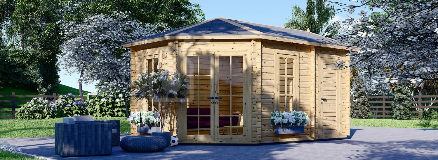 Gartenhaus aus Holz KIM (34 mm), 5x3 m, 15 m² visualization 1